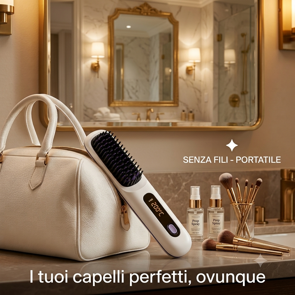 LUMINITY™ — Spazzola Lisciante Senza Fili | Capelli Lisci in 5 Minuti